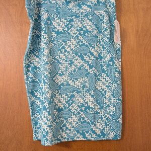 LuLaRoe Teal and White Paisley Skirt